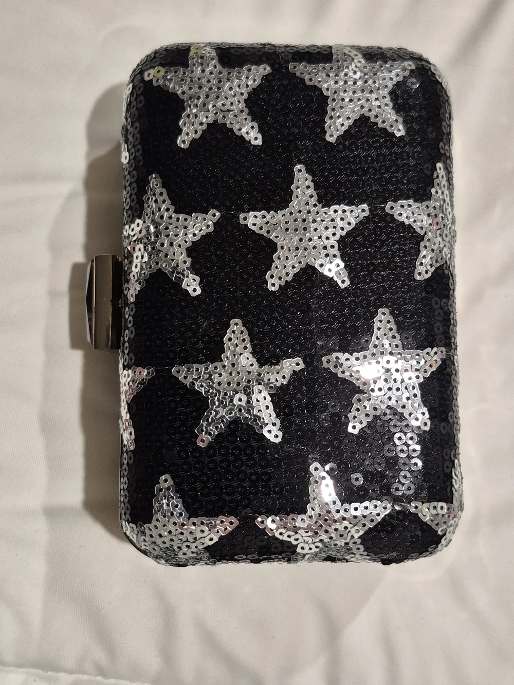 ASOS Black Clutch Bag with Gold Frame